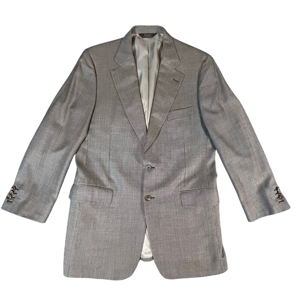 Paul Stuart 2 PC Wool and Silk Suit Size 42-36 Tall/Long Made in Canada